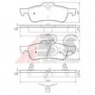 Тормозные колодки, комплект A.B.S. AJ 8MH 8717109545418 37579oe Toyota Vitz (XP90) 2 Хэтчбек 1.4 D 4D (NLP90) 90 л.с. 2005 – наст. время