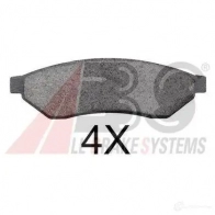 Тормозные колодки, комплект A.B.S. 8717109498479 1198183991 37438oe 9 DW6EHP