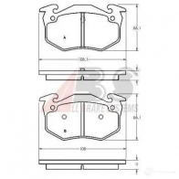 Тормозные колодки, комплект A.B.S. 20636 Citroen Xsara 1 (N0) Купе 1.6 16V 109 л.с. 2000 – 2005 2063 5 36580oe