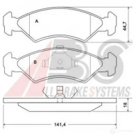 Тормозные колодки, комплект A.B.S. Ford Fiesta 4 (DX, JA, JB) Хэтчбек 1.1 50 л.с. 1995 – 1996 21 202 21203 36707oe