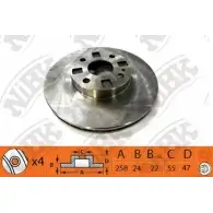 Тормозной диск NIBK RN1387 N SOCF 4582431704550 Mazda 323 (BJ) 6 Хэтчбек 1.9 16V (BJ14) 114 л.с. 1998 – 2001