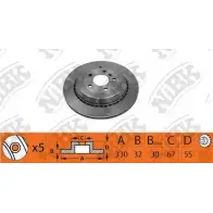 Тормозной диск NIBK Mercedes R-Class (W251) 1 Минивэн 3.0 R 350 CDI 4 matic (2523. 2523) 265 л.с. 2010 – 2025 RN1538 4582431713040 Z F1DMKJ