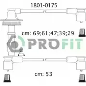 Высоковольтные провода зажигания PROFIT F 2O598P 3842542 1801-0175