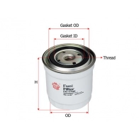 Топливный фильтр SAKURA AUTOMOTIVE U4W LKM3 FC-1706 90057895