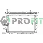 Радиатор охлаждения двигателя PROFIT KN6H1PJ PR 0014A4 3847285 MPQ0 2