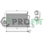 Радиатор кондиционера PROFIT MYBMV R 3847412 PR 2535C1