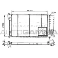 Радиатор охлаждения двигателя AUTOGAMMA CY74 IT 100227 3847820 UTOWVK
