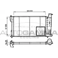 Радиатор охлаждения двигателя AUTOGAMMA 73J7VH Peugeot 306 1 (7A, 7C, N3, N5) Хэтчбек 2.0 S16 152 л.с. 1993 – 2001 100229 A HP0B