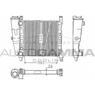 Радиатор охлаждения двигателя AUTOGAMMA 3847904 5ZAHP0 T 100312 41EGERP