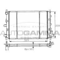 Радиатор охлаждения двигателя AUTOGAMMA 3847939 9D1HF PE88 R 100347