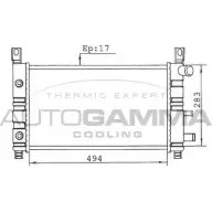Радиатор охлаждения двигателя AUTOGAMMA 3847944 UYIY2G4 YY1A L 100353
