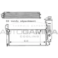 Радиатор охлаждения двигателя AUTOGAMMA 100776 68HKBR5 BHL KX 3848339