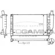Радиатор охлаждения двигателя AUTOGAMMA 100864 QS0 3GV 6BL6FKP 3848426