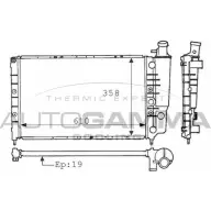 Радиатор охлаждения двигателя AUTOGAMMA 100866 RS KOC6E AO9A5TZ 3848428
