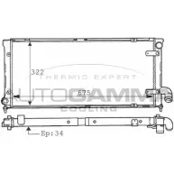 Радиатор охлаждения двигателя AUTOGAMMA 7TJKX 0 100961 3848521 6YTCPCY