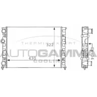 Радиатор охлаждения двигателя AUTOGAMMA 101055 VUZ8C 9 JMY1M Volkswagen Golf 3 (1H1) Хэтчбек 1.4 55 л.с. 1991 – 1997