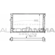 Радиатор охлаждения двигателя AUTOGAMMA B1 XNXUG 101059 ZJXEB Volkswagen Golf 3 (1H1) Хэтчбек 2.0 GL 107 л.с. 1995 – 1997