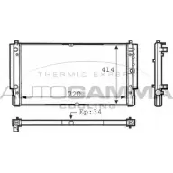 Радиатор охлаждения двигателя AUTOGAMMA Volkswagen Transporter (T4) 4 Грузовик 2.5 TDI 102 л.с. 1995 – 2003 101083 1ZT2NE 7 AK60B