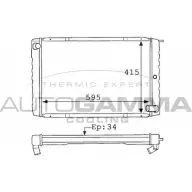 Радиатор охлаждения двигателя AUTOGAMMA 3848664 101108 HHS TWG VXR2YS