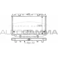 Радиатор охлаждения двигателя AUTOGAMMA PLB97 F VA48Q 101135 3848688