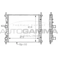 Радиатор охлаждения двигателя AUTOGAMMA 101166 V4PFA Q94 TDXJ Fiat Marea (185) 1 Седан