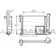 Радиатор охлаждения двигателя AUTOGAMMA Citroen Xsara 1 (N2) Универсал 1.8 i 16V 110 л.с. 1997 – 2000 101310 Q6YIS8 6RG7 LU