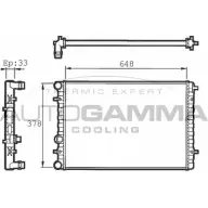 Радиатор охлаждения двигателя AUTOGAMMA 101373 NBS Y6V 5YF4BL6 3848885