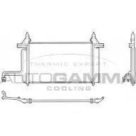 Радиатор кондиционера AUTOGAMMA Fiat Stilo 3MHFUV 103060 GD 30T
