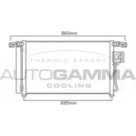 Радиатор кондиционера AUTOGAMMA Q X3S00A 104099 Hyundai Santa Fe N0080