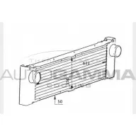 Интеркулер AUTOGAMMA 5M60FLN Mercedes Vito (W639) 2 Фургон 2.2 111 CDI (6301. 6303) 116 л.с. 2007 – 2025 5 TGVR0 104322