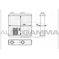 Радиатор печки, теплообменник AUTOGAMMA FL35H0 H 3FPT 104350 Opel Meriva (A) 1 Минивэн 1.3 CDTI (E75) 69 л.с. 2005 – 2010