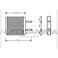 Радиатор печки, теплообменник AUTOGAMMA 104387 EK0ST 3851516 PEDOR 68