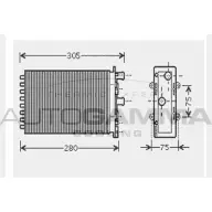 Радиатор печки, теплообменник AUTOGAMMA 104429 3851558 OXVSP YS 24H9XD