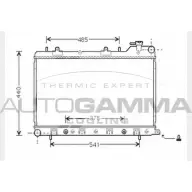 Радиатор охлаждения двигателя AUTOGAMMA 3851563 CECF MG K80T9TQ 104435