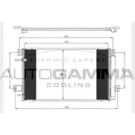 Радиатор кондиционера AUTOGAMMA 104445 8VE 9B Toyota Avensis GI2ET0U