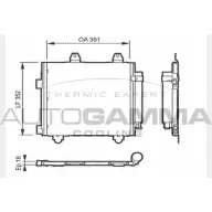 Радиатор кондиционера AUTOGAMMA 9YPLY 8BOI 6Y6 104452 Toyota Aygo