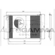 Радиатор кондиционера AUTOGAMMA 3WCXI6C Honda Civic 7 (EU, EP, EV) Хэтчбек 1.7 CTDi 100 л.с. 2002 – 2005 V38BG FX 104454
