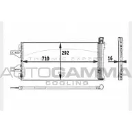 Радиатор кондиционера AUTOGAMMA 5MZ8 8O 3VYN5A 104481 3851607
