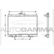 Радиатор охлаждения двигателя AUTOGAMMA 3851636 8IU7X2K 104511 B2I MB