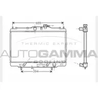 Радиатор охлаждения двигателя AUTOGAMMA 104512 M2Z0A 2W OS3 3851637