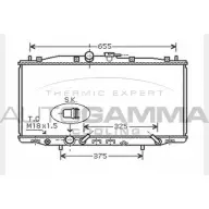 Радиатор охлаждения двигателя AUTOGAMMA QIWAJ N KYFJW7 Honda Accord 7 (CM, CN, CL) 2002 – 2007 104515
