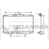 Радиатор охлаждения двигателя AUTOGAMMA Honda Accord 7 (CM, CN, CL) 2002 – 2007 UK3MT0 104516 GCN2 Z