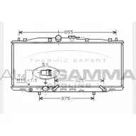 Радиатор охлаждения двигателя AUTOGAMMA 2O Q98 WN5X14 Honda Accord 7 (CM, CN, CL) 2002 – 2007 104517