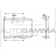 Радиатор охлаждения двигателя AUTOGAMMA 3851696 104571 16Y WTO8 EBMXUUZ