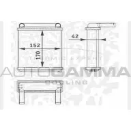 Радиатор печки, теплообменник AUTOGAMMA I4K405N 3851709 4VQF4 7 104584