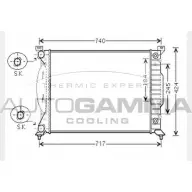 Радиатор охлаждения двигателя AUTOGAMMA JTG5QYJ 104601 3851726 N LS1K