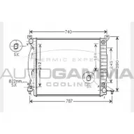 Радиатор охлаждения двигателя AUTOGAMMA E 1XV0 104603 Audi A4 (B7) 3 Седан 2.7 Tdi 163 л.с. 2005 – 2008 BIOU532