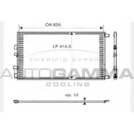 Радиатор кондиционера AUTOGAMMA KFX6EM 104641 E ND3P 3851762