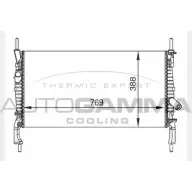 Радиатор охлаждения двигателя AUTOGAMMA Ford Transit 7 (FM) Грузовик 2.4 TDCi RWD 115 л.с. 2006 – 2014 104643 7Z43M Q2BIB 8L