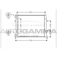 Радиатор охлаждения двигателя AUTOGAMMA EXD 30X5 Volkswagen Passat (B6) 4 Седан 3.6 R36 4motion 300 л.с. 2007 – 2010 U35DMU 104749